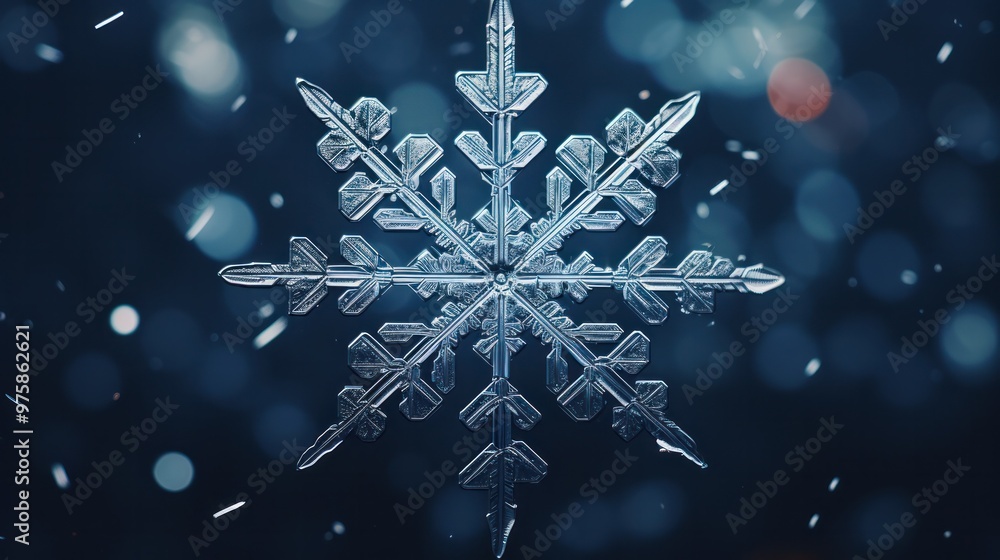 Close-up photo of snowflakes Close-up photo of snowflakes