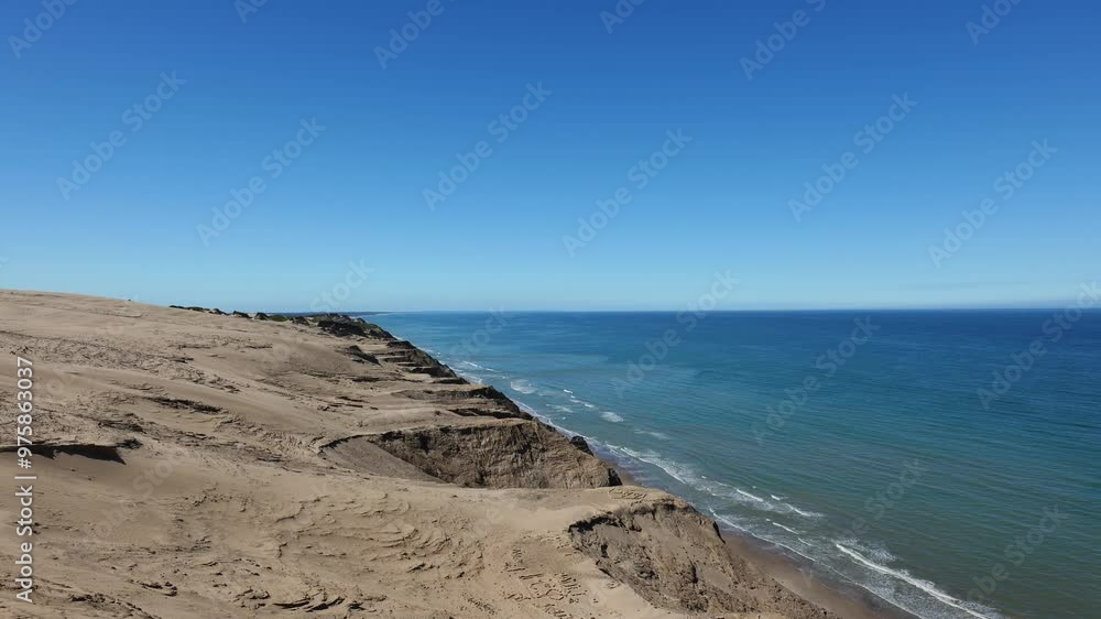 Epic Droneflight with Sanddunes at the Coast Epic Droneflight with Sanddunes at the Coast