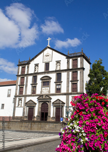 View of the church on a summer day. Funchal. Madeira. Portugal.