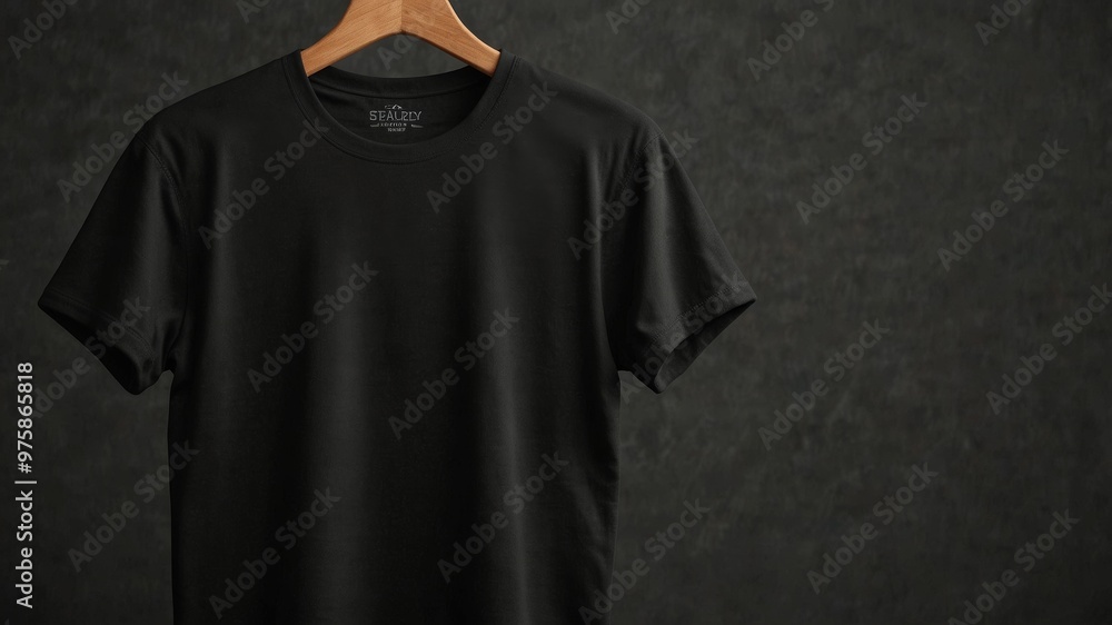 Realistic Black T-Shirt Mockup Realistic Black T-Shirt Mockup