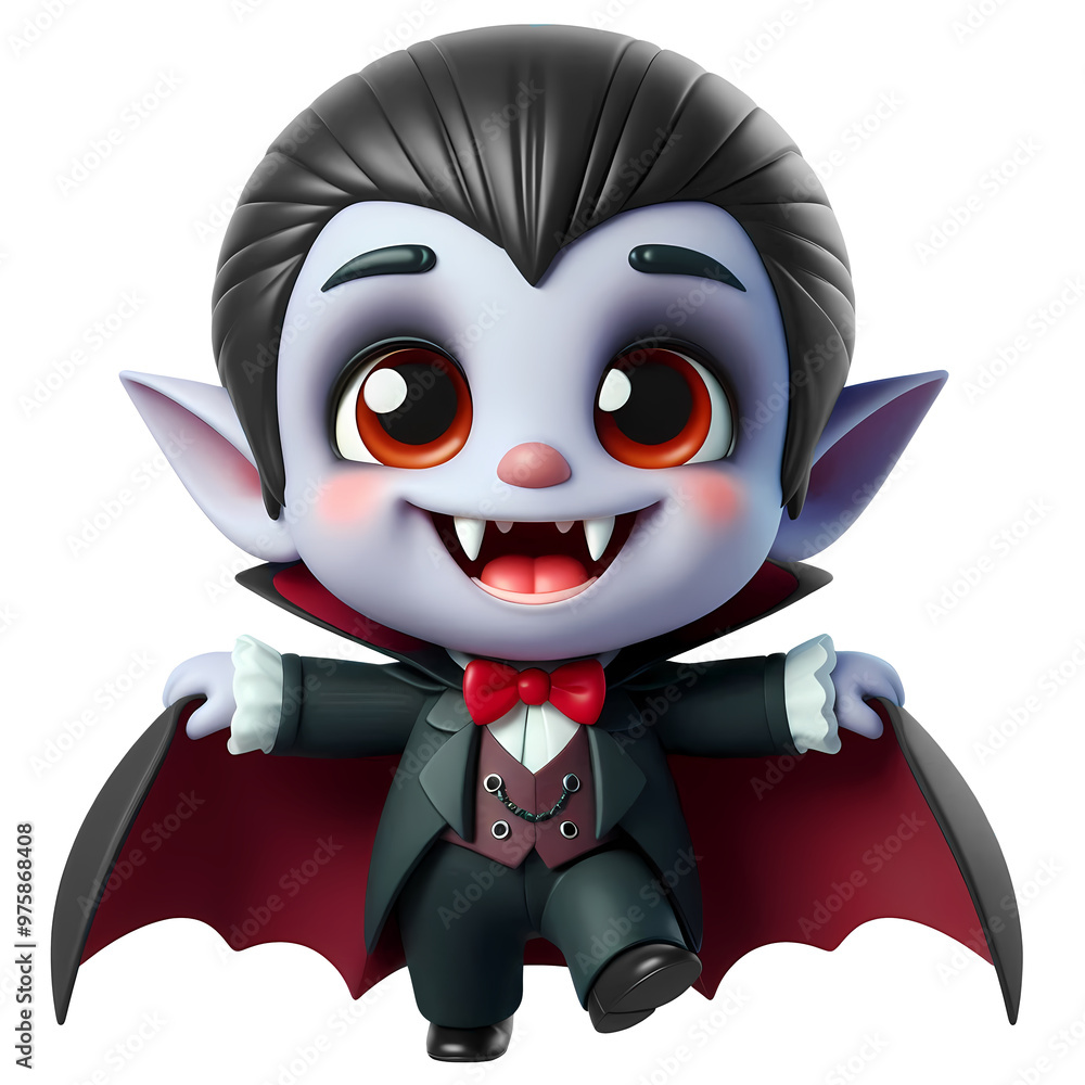 3D cartoon style character Dracula vampire with cape and robe Halloween Concept. isolated on transparent background PNG Image 3D cartoon style character Dracula vampire with cape and robe Halloween Concept. isolated on transparent background PNG Image