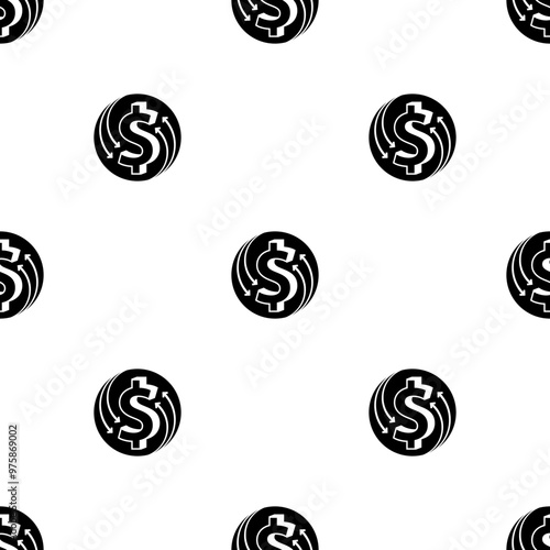 Money Back Dollar Icon Seamless Pattern M_2408002
