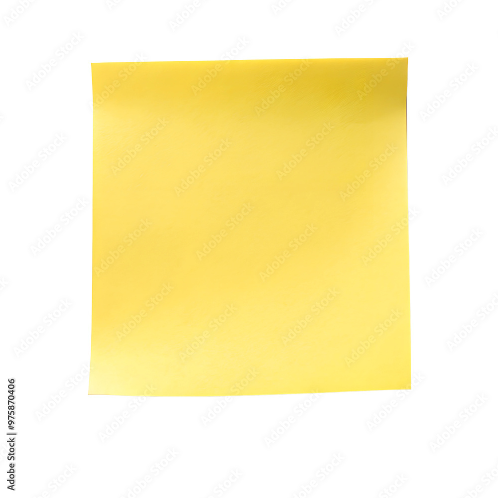 Simple Yellow Sticky Note with No Writing - Centered on White Simple Yellow Sticky Note with No Writing - Centered on White