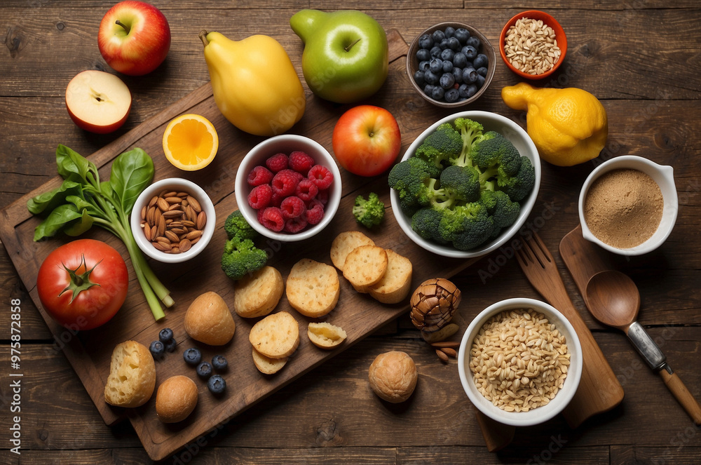 Vegetables and fruits on the table Vegetables and fruits on the table