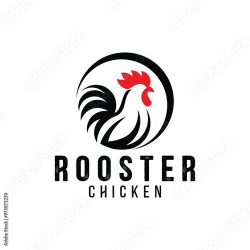 rooster logo design template