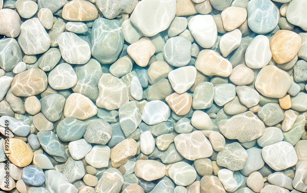 Smooth, colorful pebbles create a serene and calming texture, perfect for background or decorative use in various design projects. Smooth, colorful pebbles create a serene and calming texture, perfect for background or decorative use in various design projects.