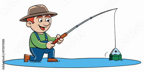 fisherman with a fishing rod