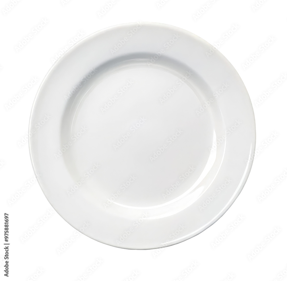 Isolated blank white plate Isolated blank white plate