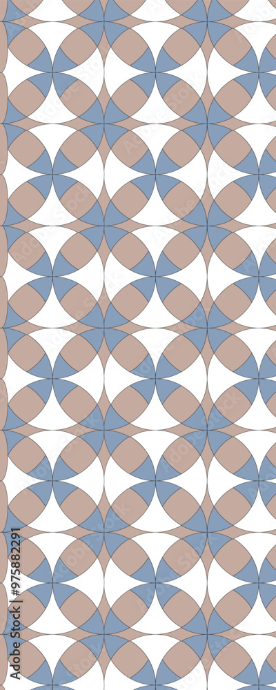 A geometric pattern featuring overlapping shapes in beige and blue, creating a visually appealing design. A geometric pattern featuring overlapping shapes in beige and blue, creating a visually appealing design.