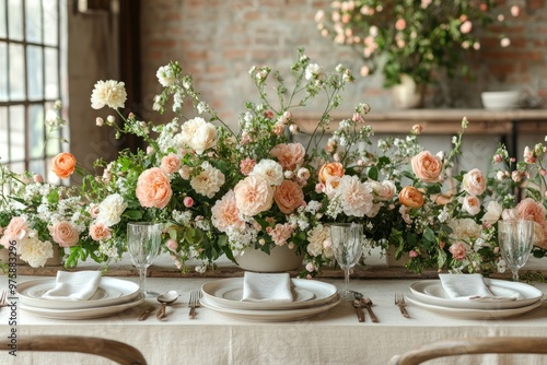 Floral Table Setting