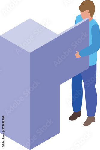 Man is entering a voting booth, ready to cast his ballot in an important election