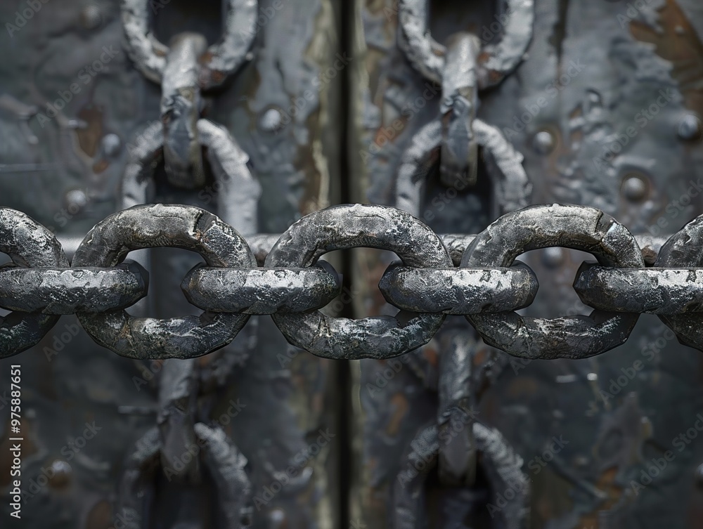 Heavy Metal Chain Links Close Up Texture Heavy Metal Chain Links Close Up Texture