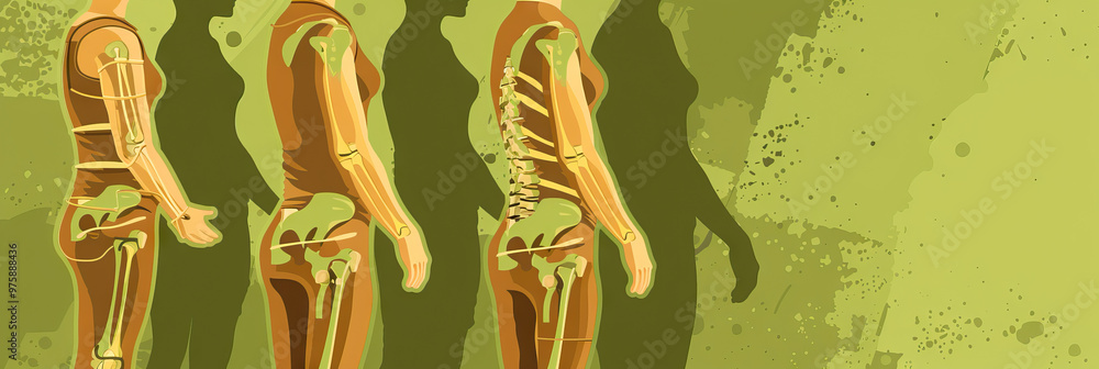 Scoliosis Struggle: Medical background in shades of green and brown, highlighting the physical challenges of scoliosis. Scoliosis Struggle: Medical background in shades of green and brown, highlighting the physical challenges of scoliosis.