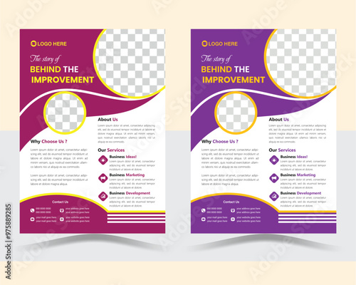  Five bundles of 2 templates of different colors a4 flyer template, modern business flyer template, abstract business flyer and creative design, perfect for creative professional business.