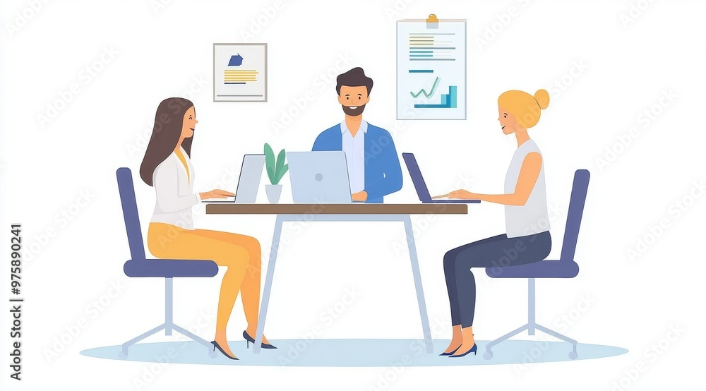 Team collaboration in a modern office setting with professionals engaged in discussion and planning, highlighting creativity and teamwork Team collaboration in a modern office setting with professionals engaged in discussion and planning, highlighting creativity and teamwork