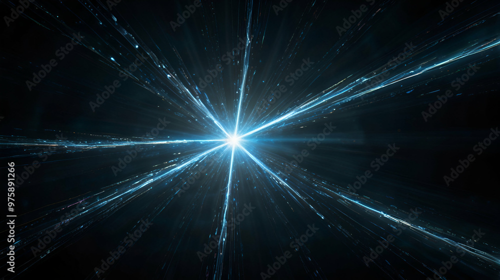 Crystalline energy beams intersecting in a dark void.
Crystalline energy beams intersecting in a dark void.