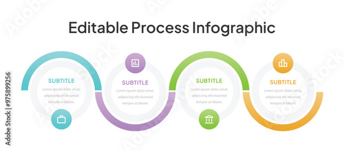 Editable Process Infographic for Business and Other Purpose