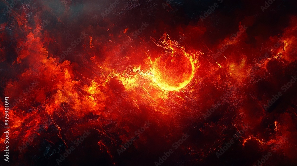 Abstract Dark Halloween Hell Fire Flyer Abstract Dark Halloween Hell Fire Flyer