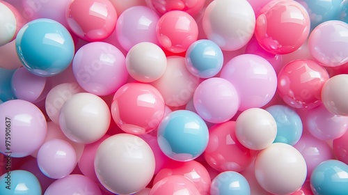 Abstract Wallpaper with Colorful Balls