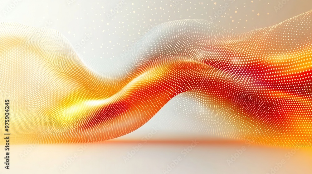 Abstract background with a glowing orange wave. Abstract background with a glowing orange wave.