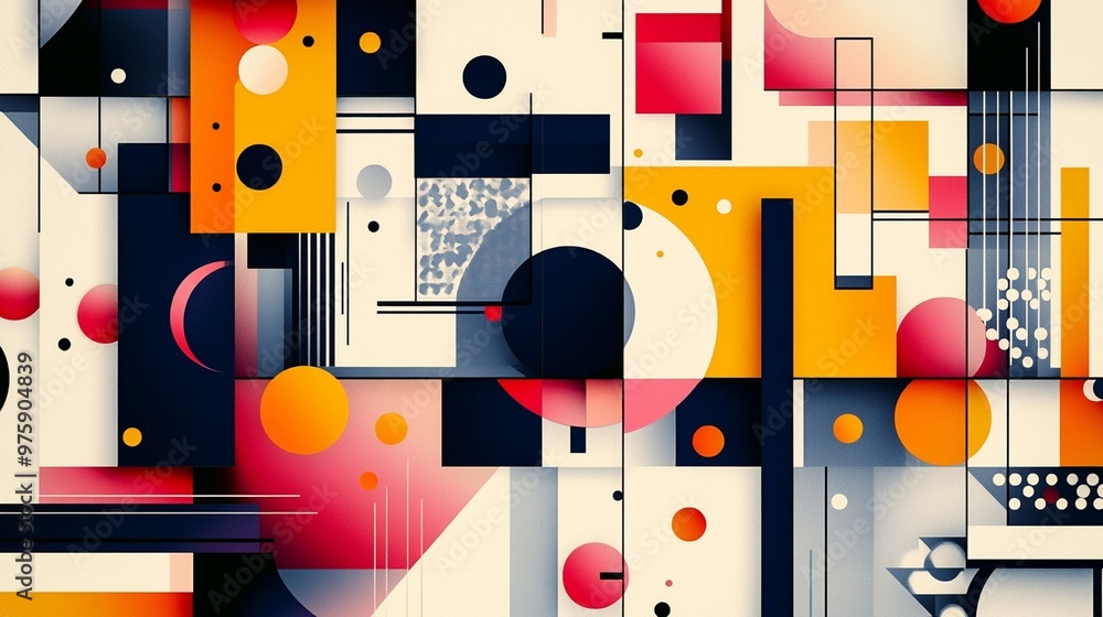 Generative AI Abstract Bauhaus Art Pattern Wallpaper Generative AI Abstract Bauhaus Art Pattern Wallpaper