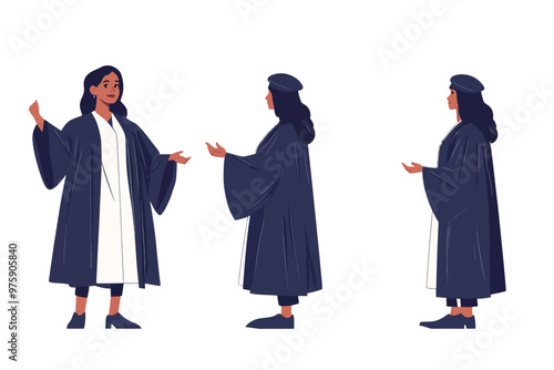 Woman graduating from college