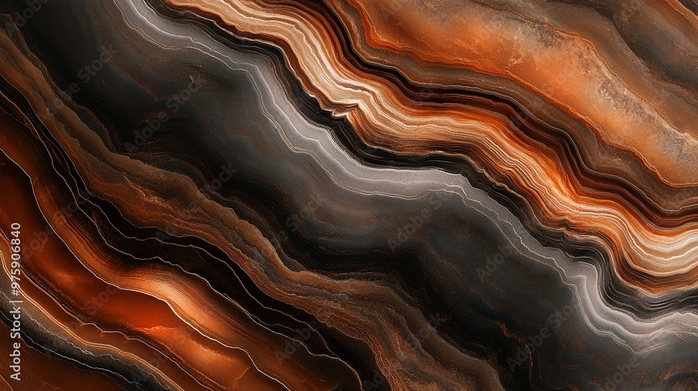 Brown Abstract Marble Background with Color Waves Brown Abstract Marble Background with Color Waves