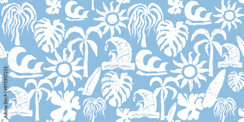 Tropical leaves pattern textile designs. Seamless Tropical Pattern. seamless pattern with silhouettes tropical palm trees. Forest, jungle. Abstract nature hand drawn
