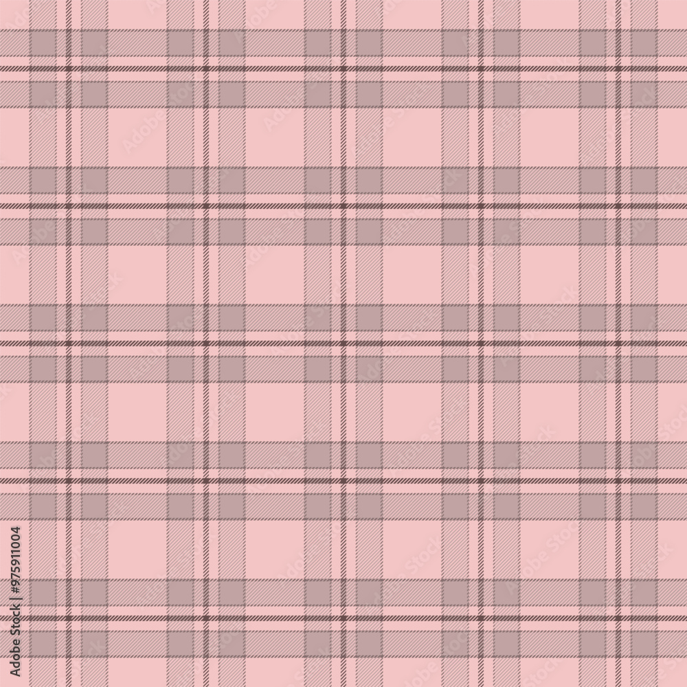 Obraz premium Plaid pattern with twill weave.Nude pink tartan check seamless pattern.Vector illustration geometric background for fabric and paper.