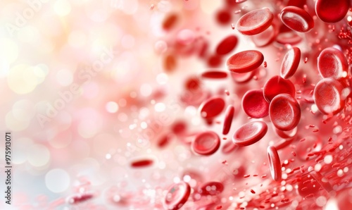red blood cells medical background banner