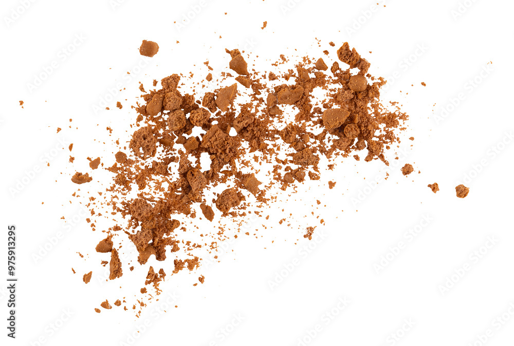 The pile of cake crumbs, cookies flying, grunge graphic overlay element isolated on a transparent background The pile of cake crumbs, cookies flying, grunge graphic overlay element isolated on a transparent background