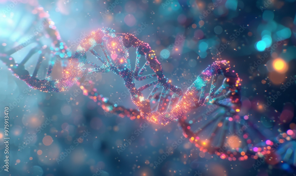 Science Molecule DNA gene spiral molecule structure, genetics, biotechnology and medical research, human cell structure, biology, biochemistry Science Molecule DNA gene spiral molecule structure, genetics, biotechnology and medical research, human cell structure, biology, biochemistry