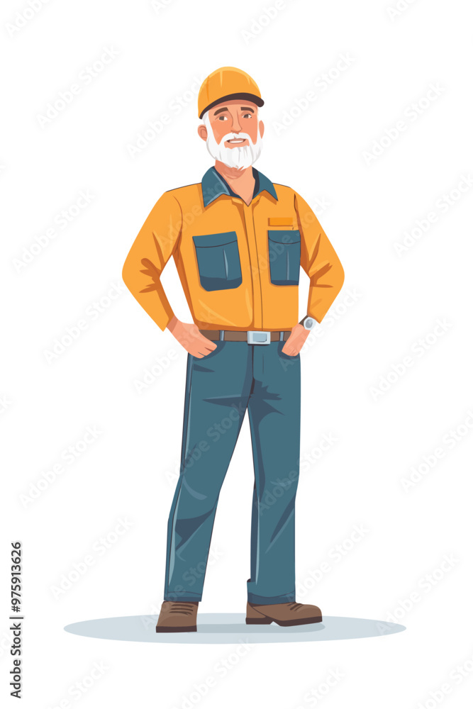 An old man wearing an uniform An old man wearing an uniform