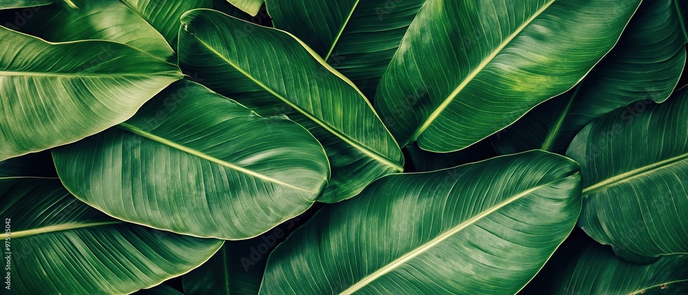 Close-up shot of lush green leaves, with visible veins and texture. Close-up shot of lush green leaves, with visible veins and texture.