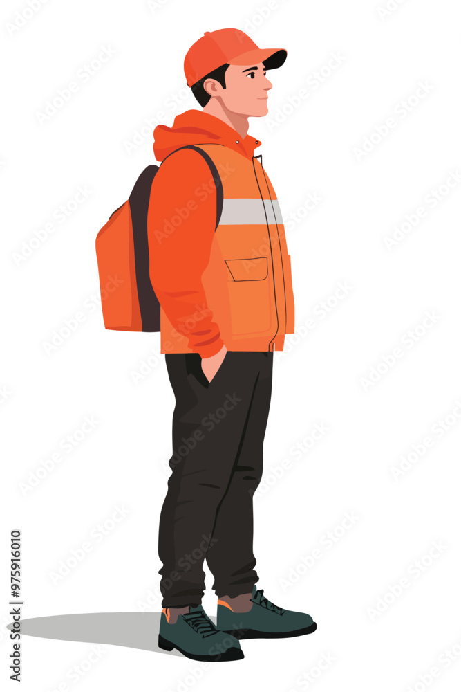 A delivery boy A delivery boy