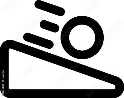 UI acceleration Vector Icon Illustration. Line Style