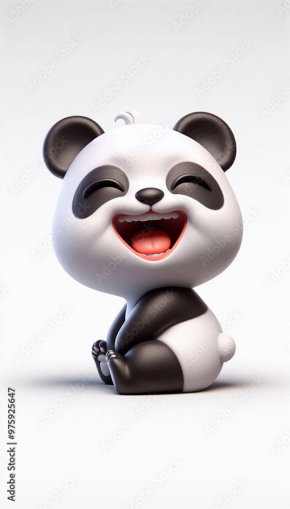 3D lachendes Pandabär Baby 3D lachendes Pandabär Baby