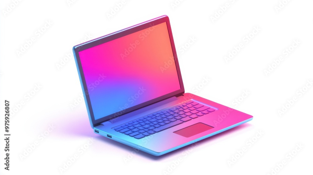 Laptop 3d render icon Laptop 3d render icon