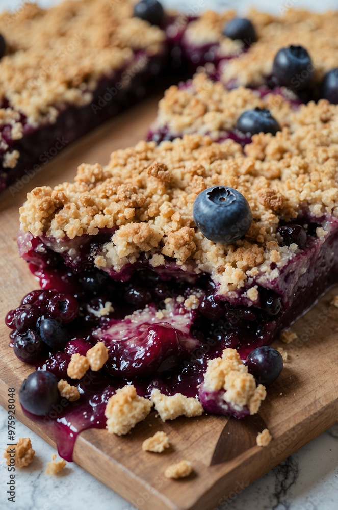 Fototapeta premium Blueberry crumble