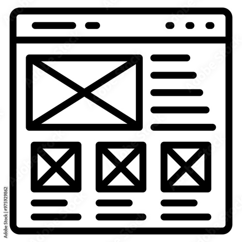 Wireframing Icon Element For Design