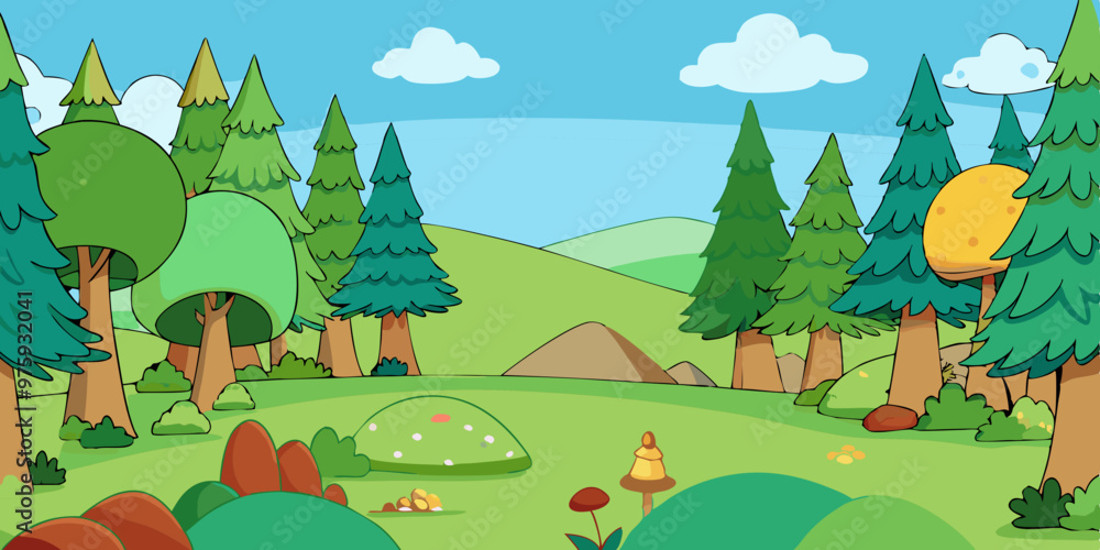 Obraz premium Beautiful bright green forest. Nature. Landscape. Nature lover. Nature, recreation.