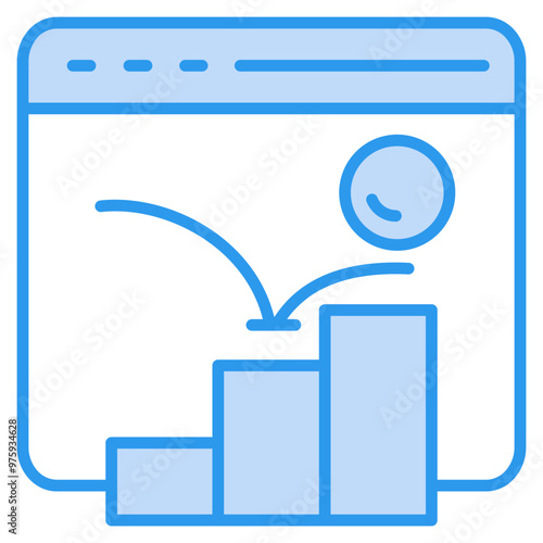 Bounce Rate Icon For Design Elements