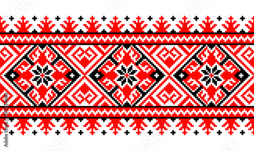 Ethnic oriental, traditional European pattern. Design pattern. Textile fabric. Ukrainian, Belarusian, African, Indonesian. Illustration. Seamless Aztec style abstract vector illustration for clothing 