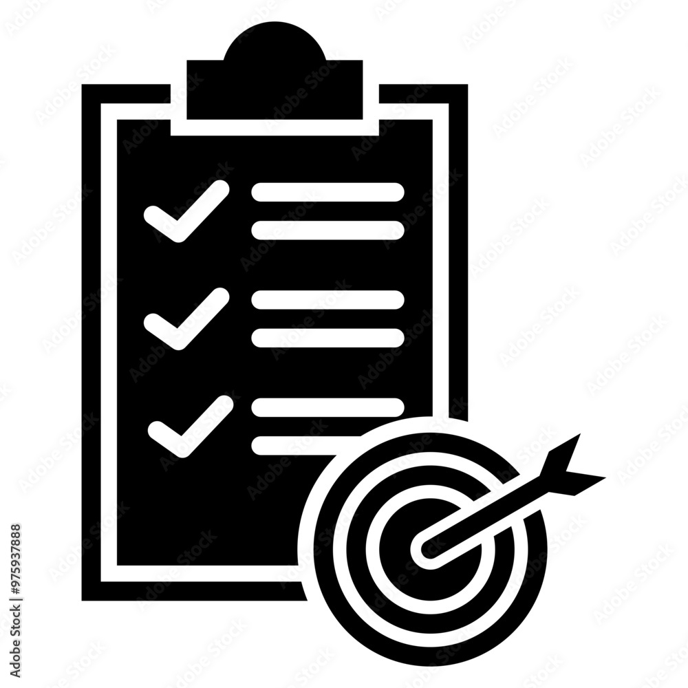 Target icon with glyph style Target icon with glyph style