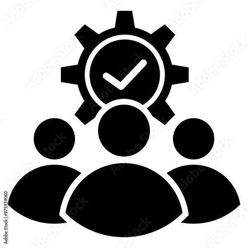 Leadership icon with glyph style