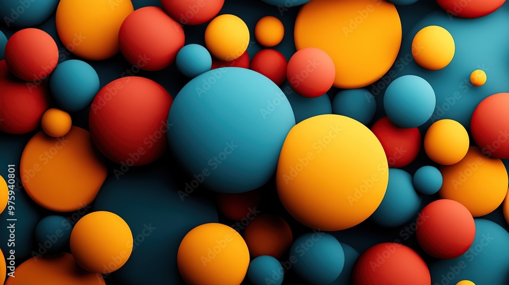 Abstract background with overlapping circles in blue, red, and yellow colors. Abstract background with overlapping circles in blue, red, and yellow colors.