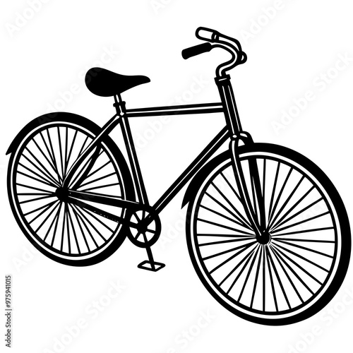 Bicycle silhouette vector art illustration photo