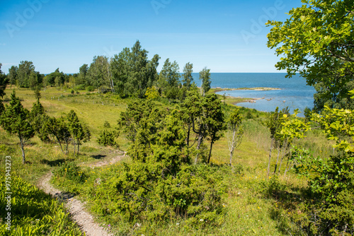 Uugu bluff or cliff on the Muhu Island in Estonia, located by the and near the island of Saaremaa