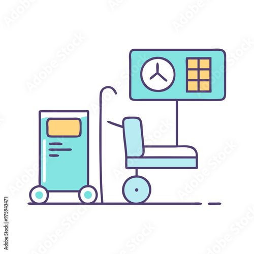 Accessible Voting Icon in Blue, Lavender, and Peach Tones