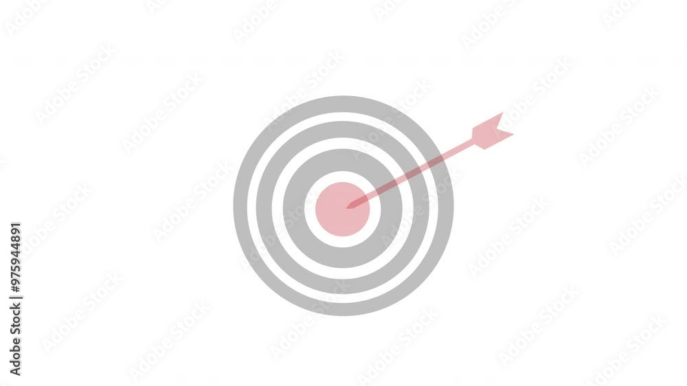 Target and Arrow Icons symbolizing Goal Achievement Concept, on White Background Target and Arrow Icons symbolizing Goal Achievement Concept, on White Background